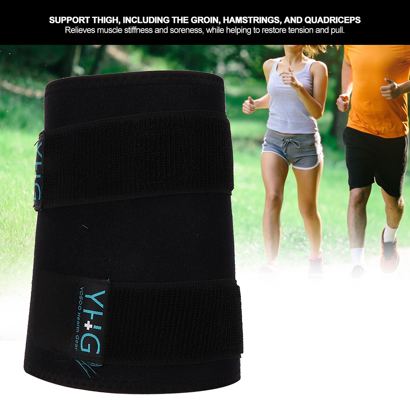 Compression Thigh Brace Wrap Sports Pain Relief Breathable Adjustable Thigh Support Strap