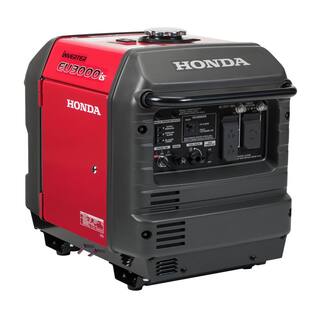 Honda 3000-Watt Super Quiet Electric and Recoil Start Gasoline Powered Inverter Generator with 30 Amp Outlet EU3000IS1AN