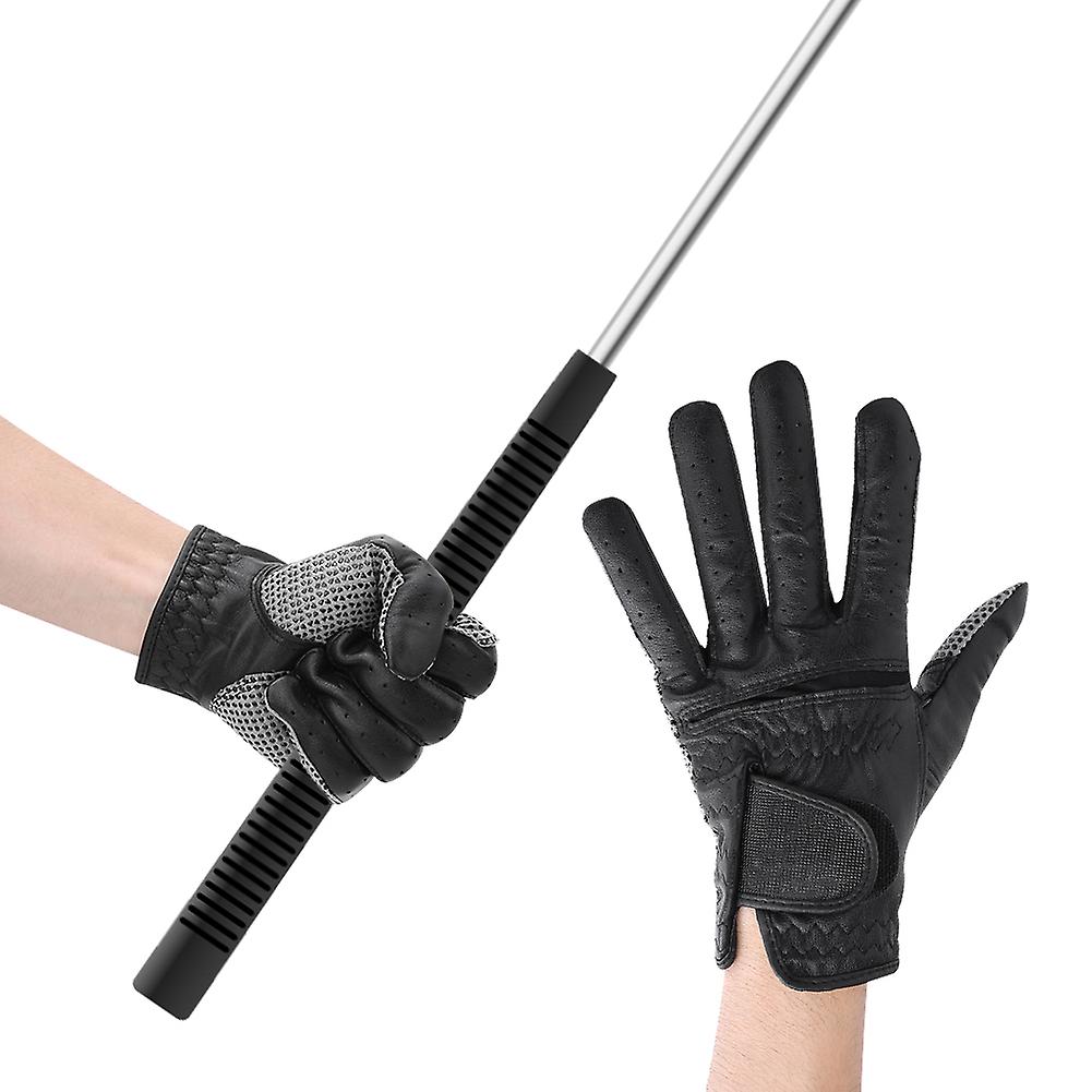 1 Pcs Black Artificial Sheepskin Men Non-slip Soft Breathable Golf Gloves Golfing Glove Accessoriesleft Hand 26