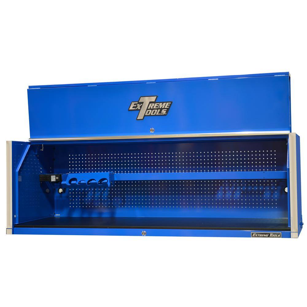 Extreme Tools RX Series 72 in. 0-Drawer Extreme Power Workstation Hutch in Blue RX722501HCBL