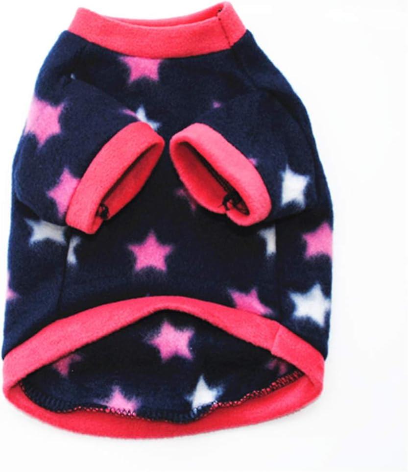 Warm Dog Sweater， Soft Fleece Puppy Clothes Doggie Shirt Winter Outfits Sweatshirt For Small Pets Dog Cat Chihuahua Teddy Pup Yorkshire (m， Stars)