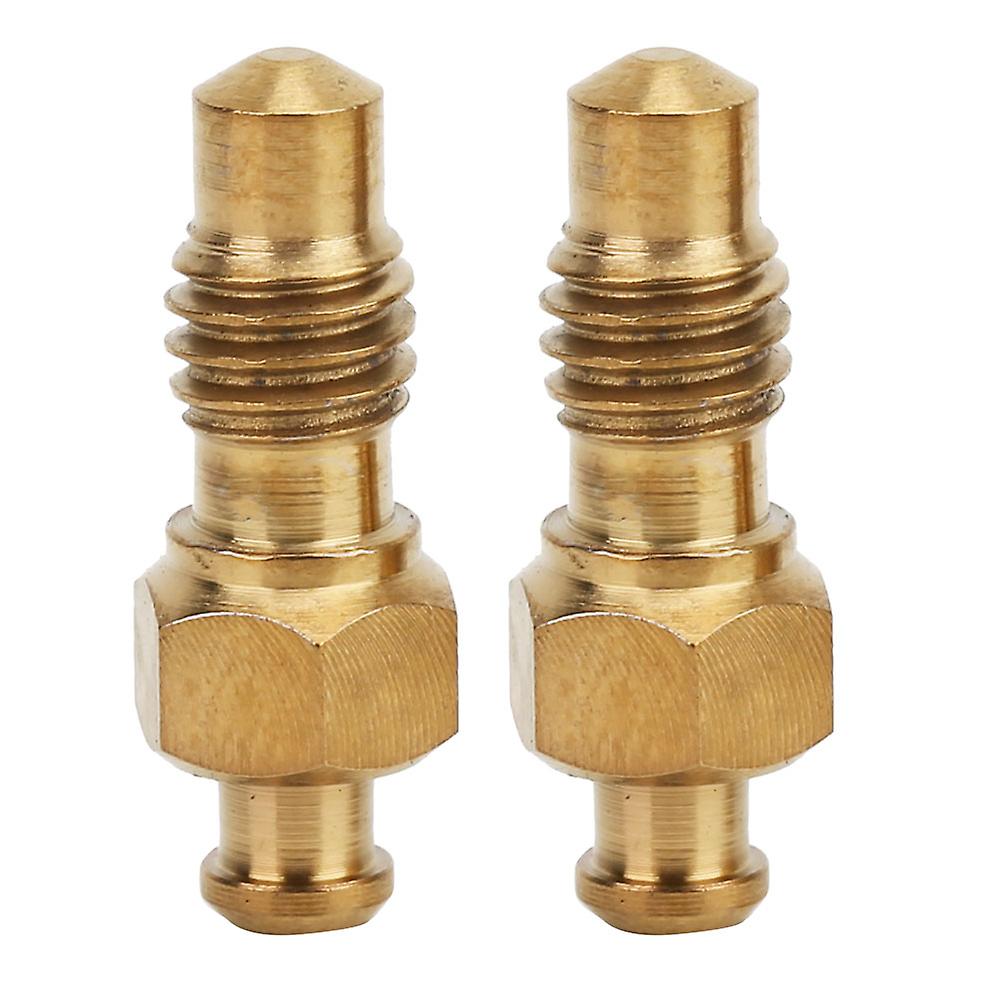 2 Pcs Titanium Alloy Oil Disc Brake Bleed Nipple Exhaust Screws Set For Road Bicycle Accessoriesgold