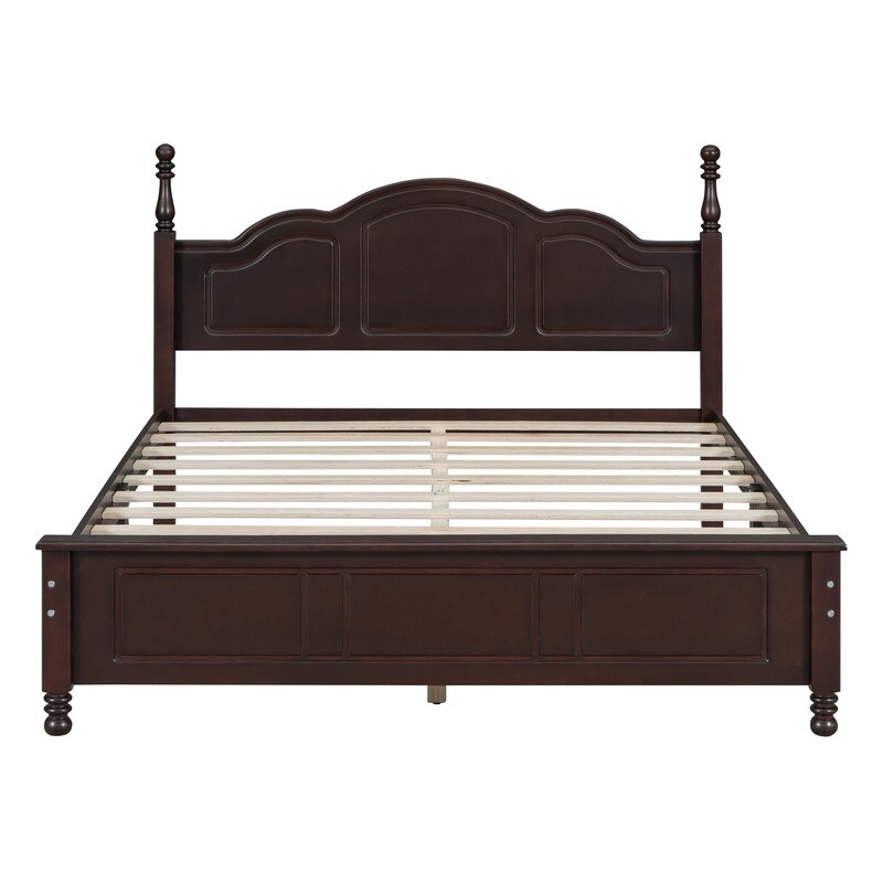 3 Pieces Bedroom Sets  Full/Queen Size Wood Platform Bed and Two Nightstands  Bed frame with Headboard