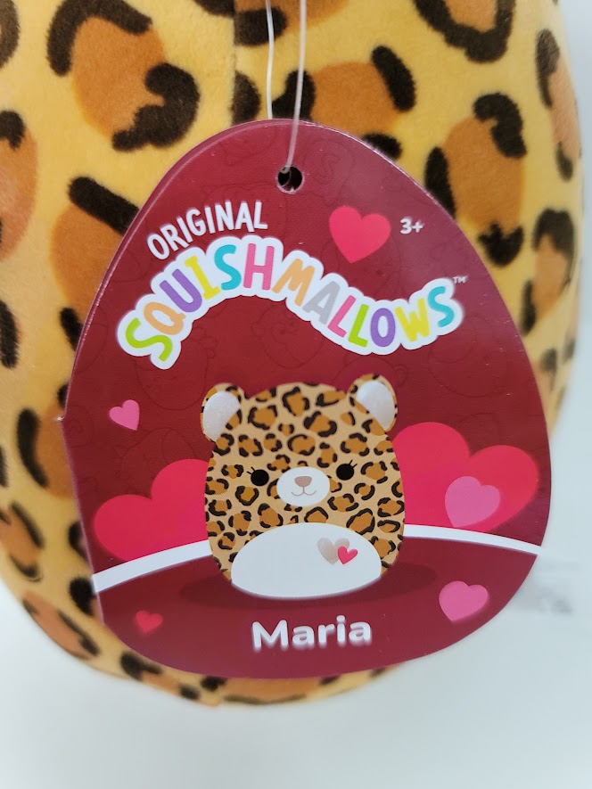 Squishmallows Official Kellytoys Plush 8 Inch Maria the Cheetah Valentines Edition Ultimate Soft Stuffed Toy