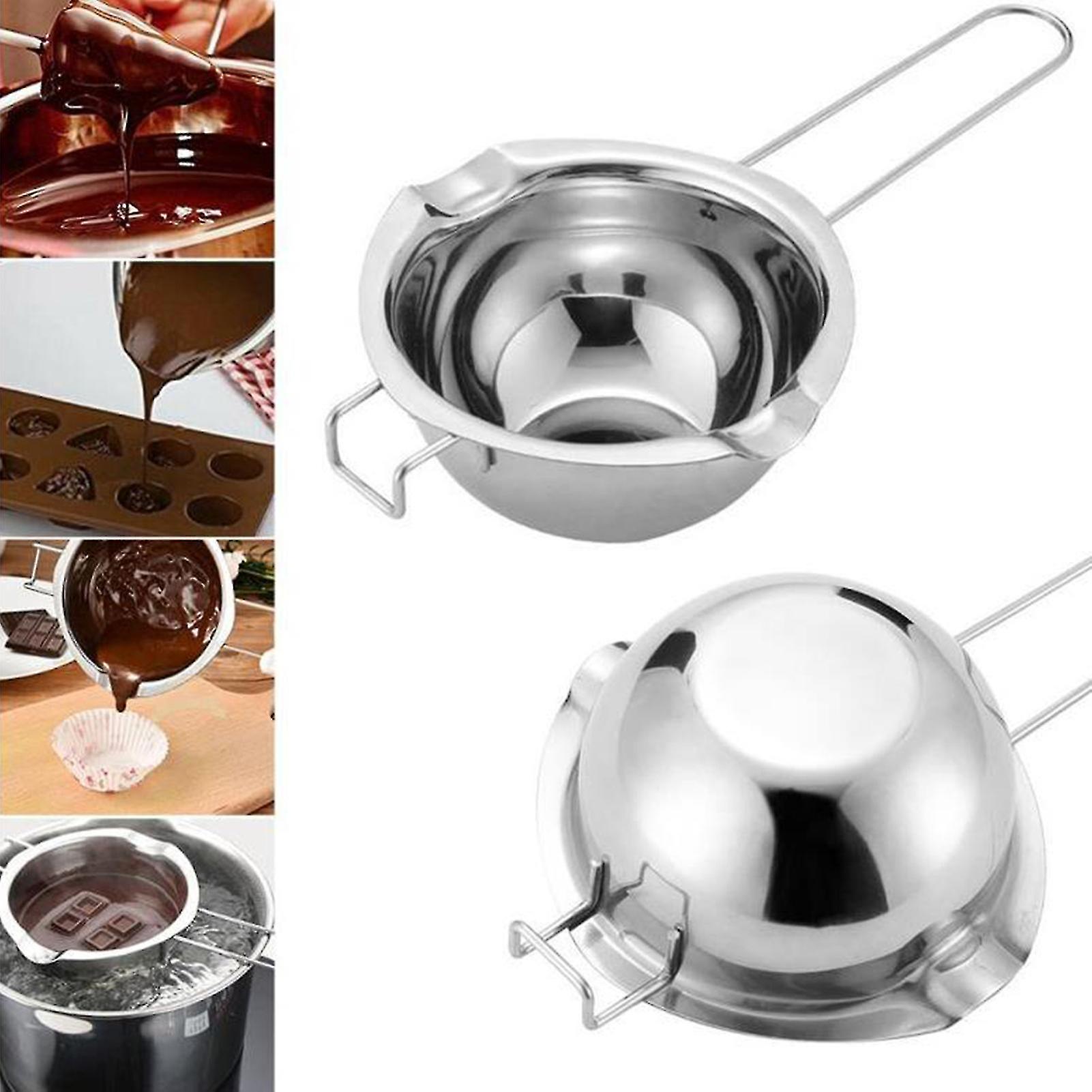 Miman Non-stick Chocolate Melting Pot Compact Stainless Steel Multi-purpose Long Handle Milk Pot For Kitchen-1pcs