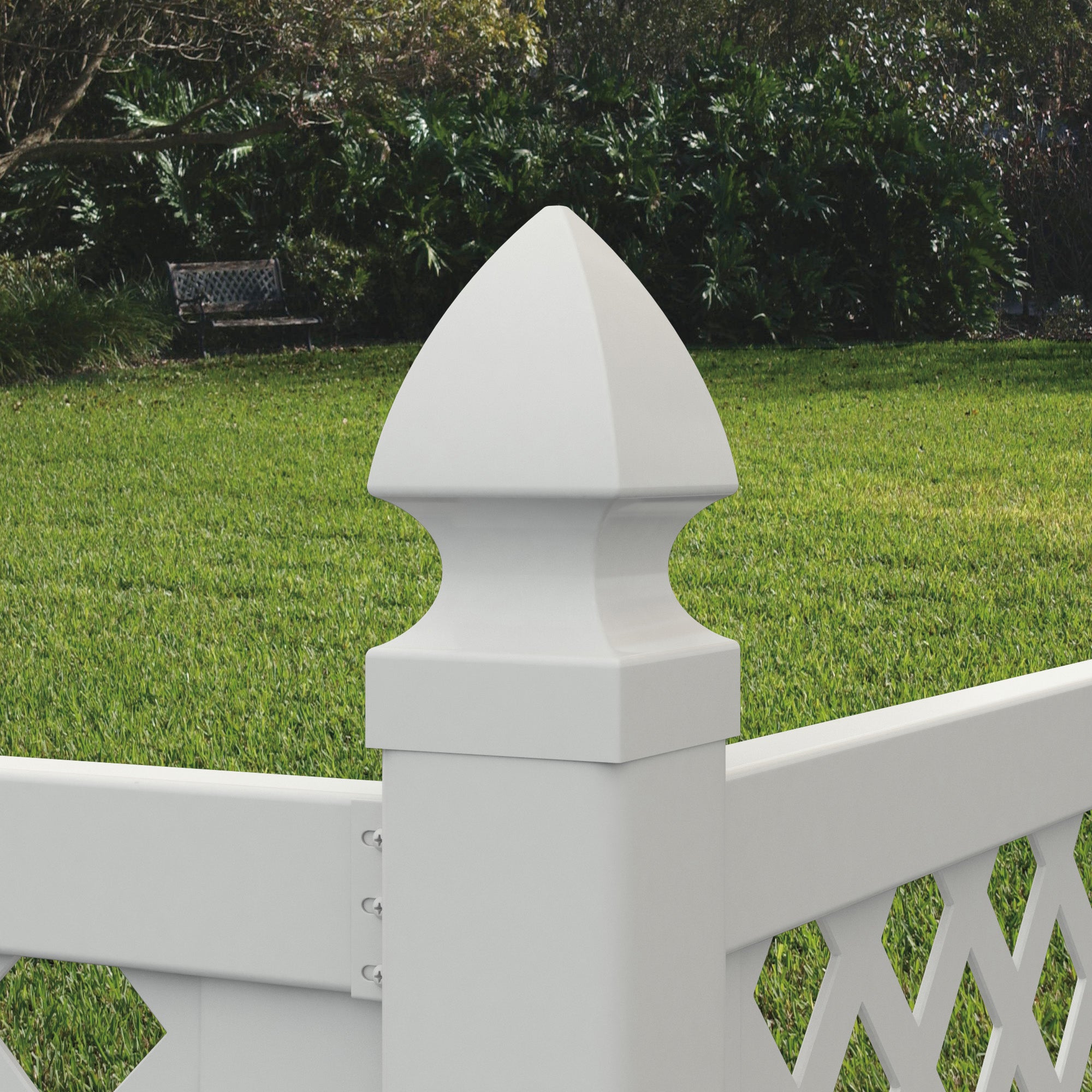 Outdoor Essentials 4 in. x 4 in. White Vinyl Gothic Fence Post Cap