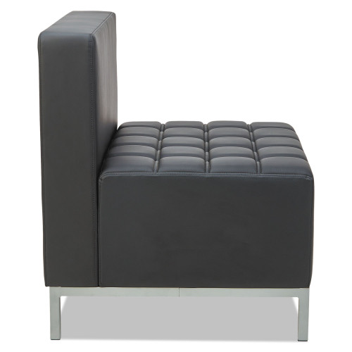 Alera QUB Series Powered Armless L Sectional， 26.38w x 26.38d x 30.5h， Black (QB8116P)