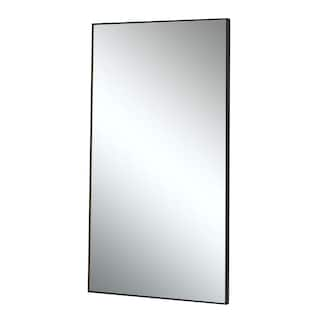 NEUTYPE 71 in. x 32 in. Classic Rectangle Metal Framed Black Wall Mirror EV-18080-B