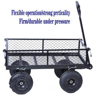 Siavonce Wagon Cart Garden Cart Trucks Make It Easier To Transport Firewood DB-ZX-D0102H2RDDA