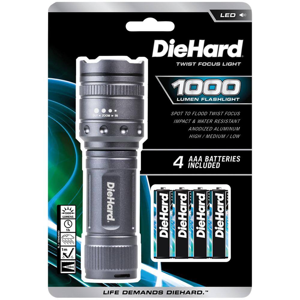 DieHard 1000 Lumens Twist Focus Flashlight 41-6122