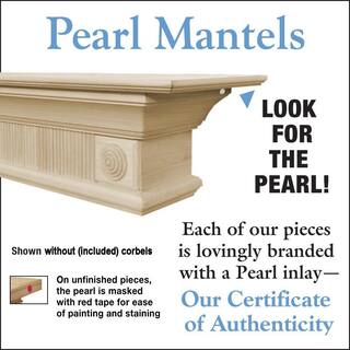 Pearl Mantels 5 ft. Unfinished Paint and Stain Grade Cap-Shelf Mantel RPS60416D