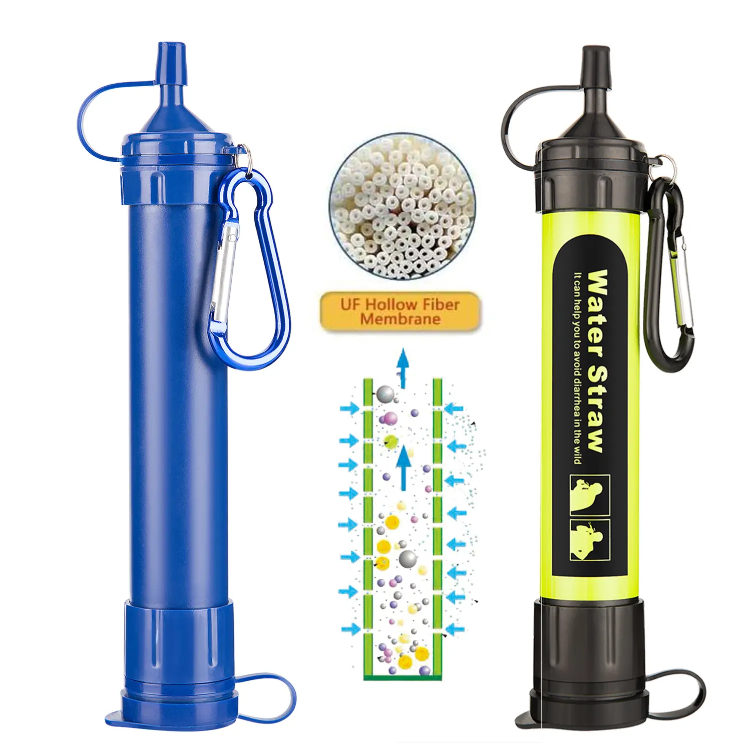 Outdoor Portable Water Purifier Straw Personal Emergency Water Filter Straw for Camping Hiking Survival Activities