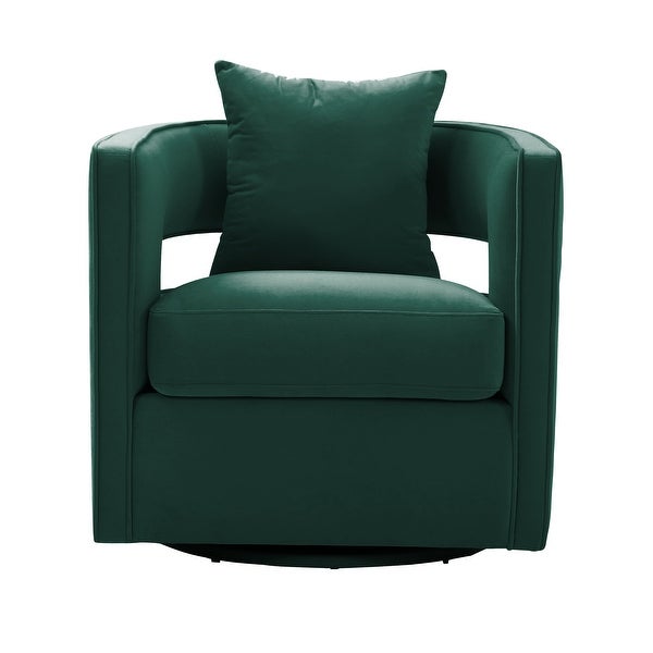 Kennedy Velvet Upholstered Swivel Chair