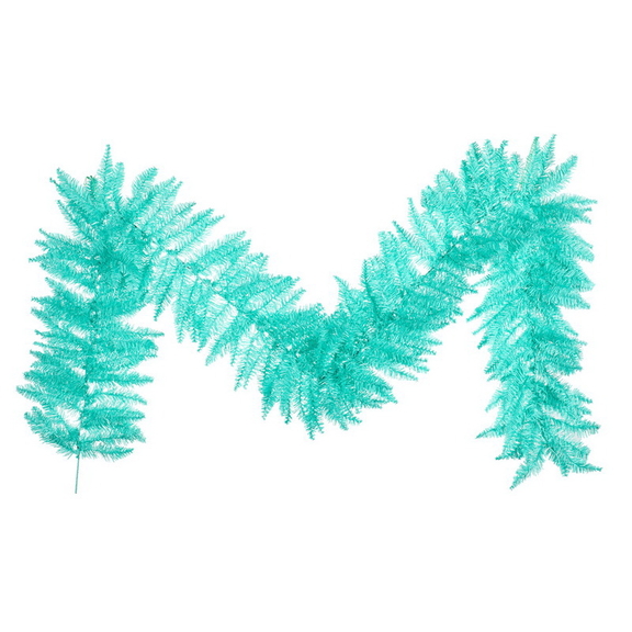 Vickerman 9'x14 Aqua Fir Garland 250T