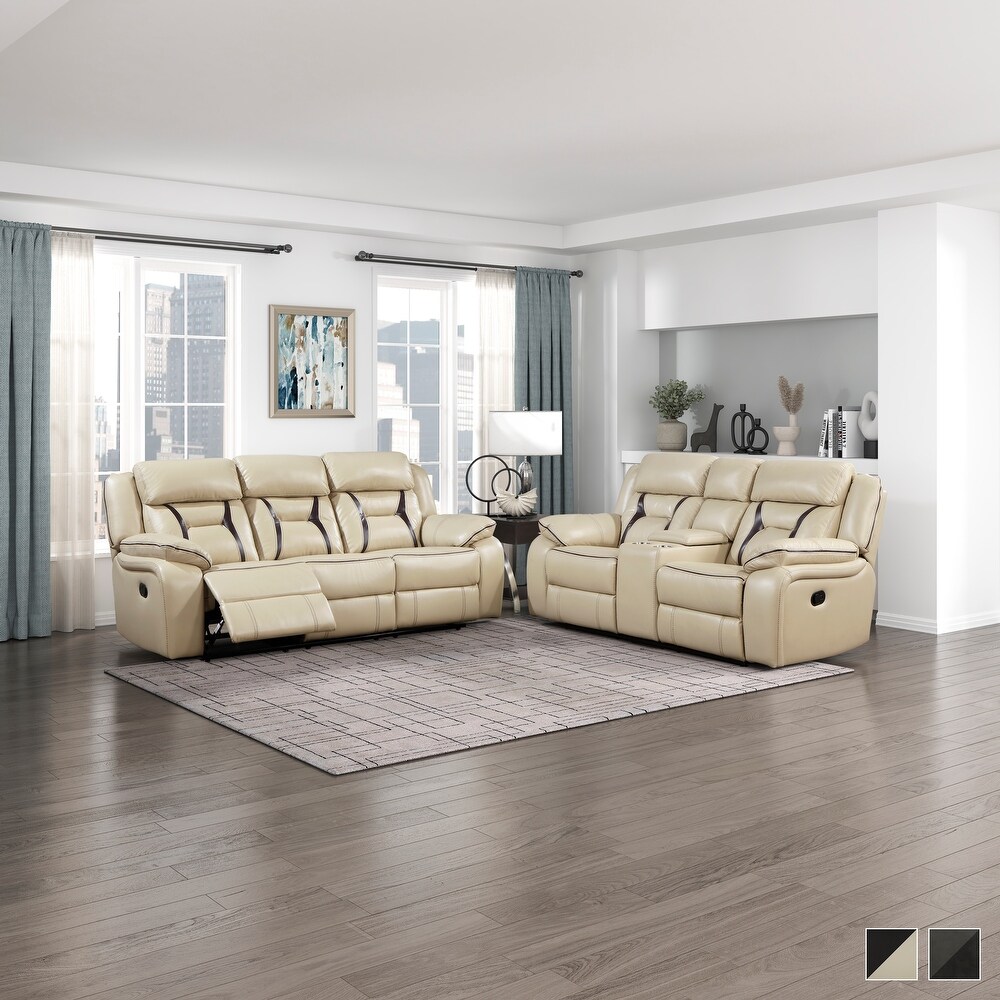 Matteo 2 Piece Manual Reclining Living Room Sofa Set