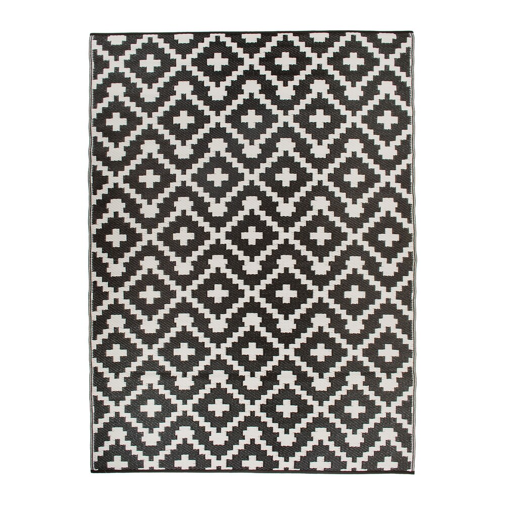 Trellis Geometric Reversible Plastic Outdoor Rugs