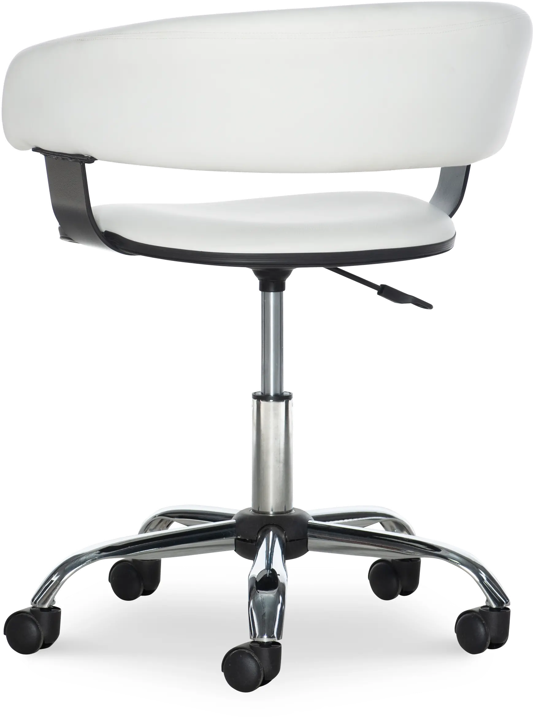 Devan White Pu Barrel Abs Office Chair