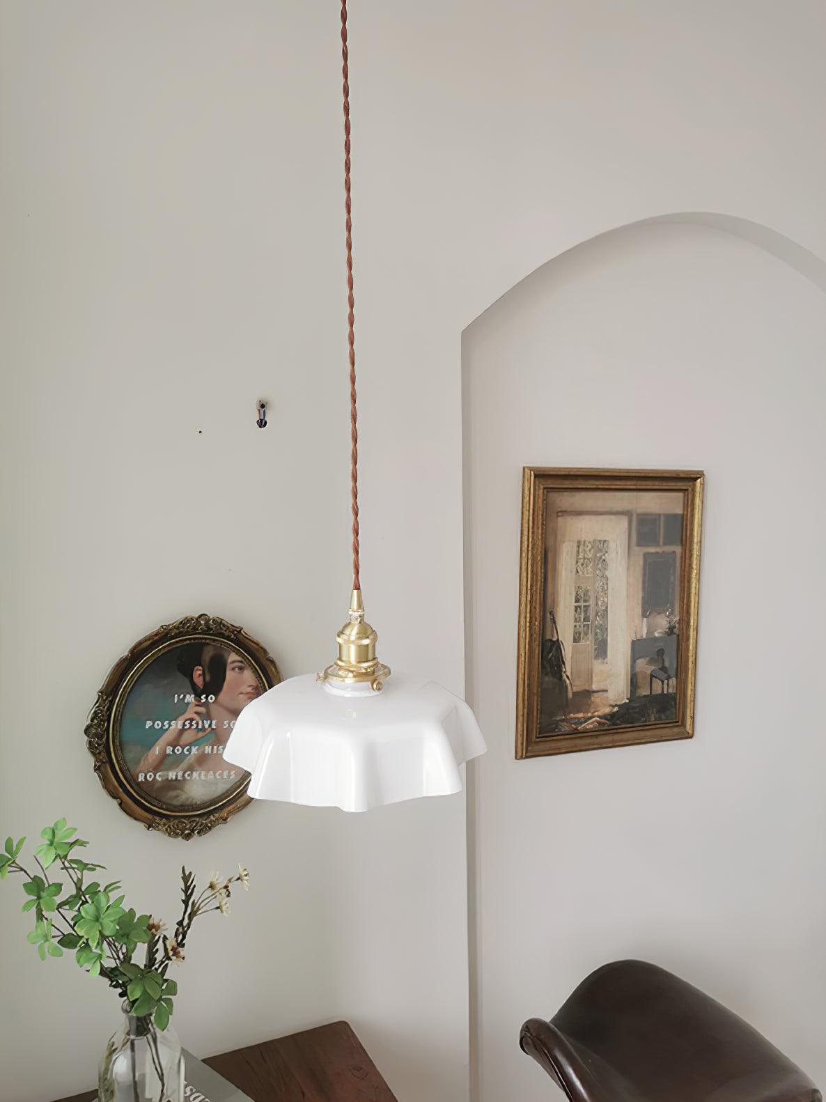 French Flower Pendant Swag Light