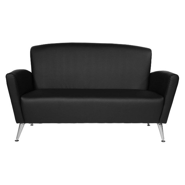 Loveseat With Chrome Legs Dillon Bonded Leather Osp Home Furnishings