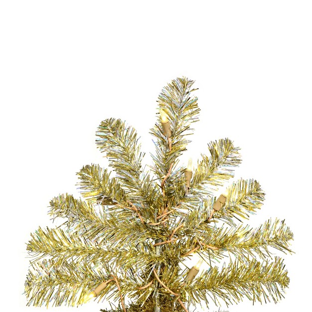 Vickerman Champagne Upside Down Artificial Christmas Tree