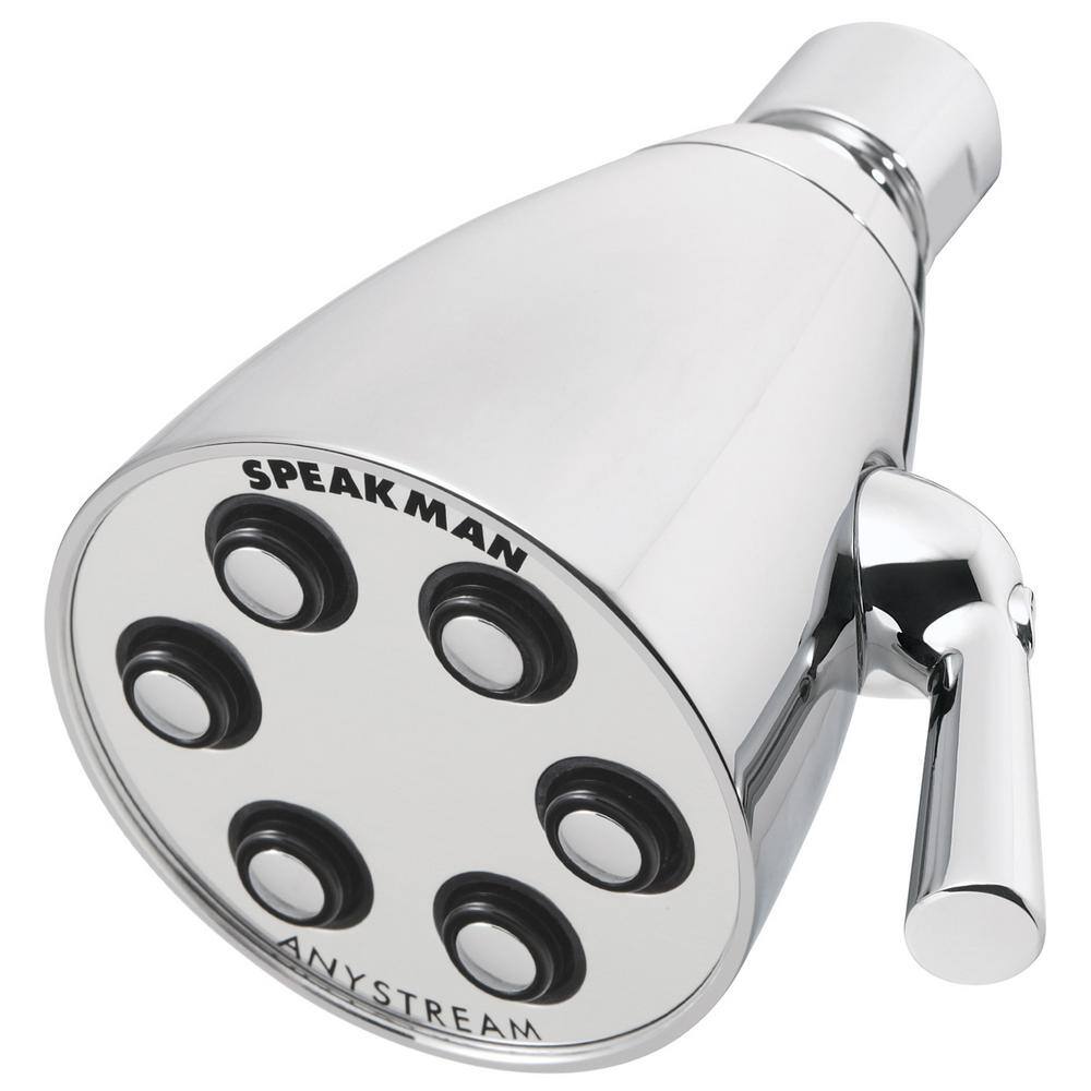 Speakman Icon 3-Spray Patterns 2.8 in. Single Wall Mount High Pressure Adjustable Fixed Shower Head in Polished Chrome S-2252