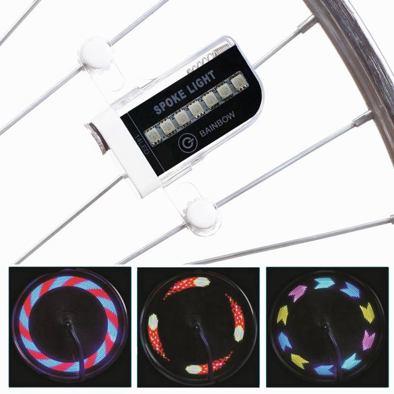 TIANJI 32 LED Patterns cycle Bike Wheel Lights Signal Multiple Styles Led Bicycle Led Spoke Lights