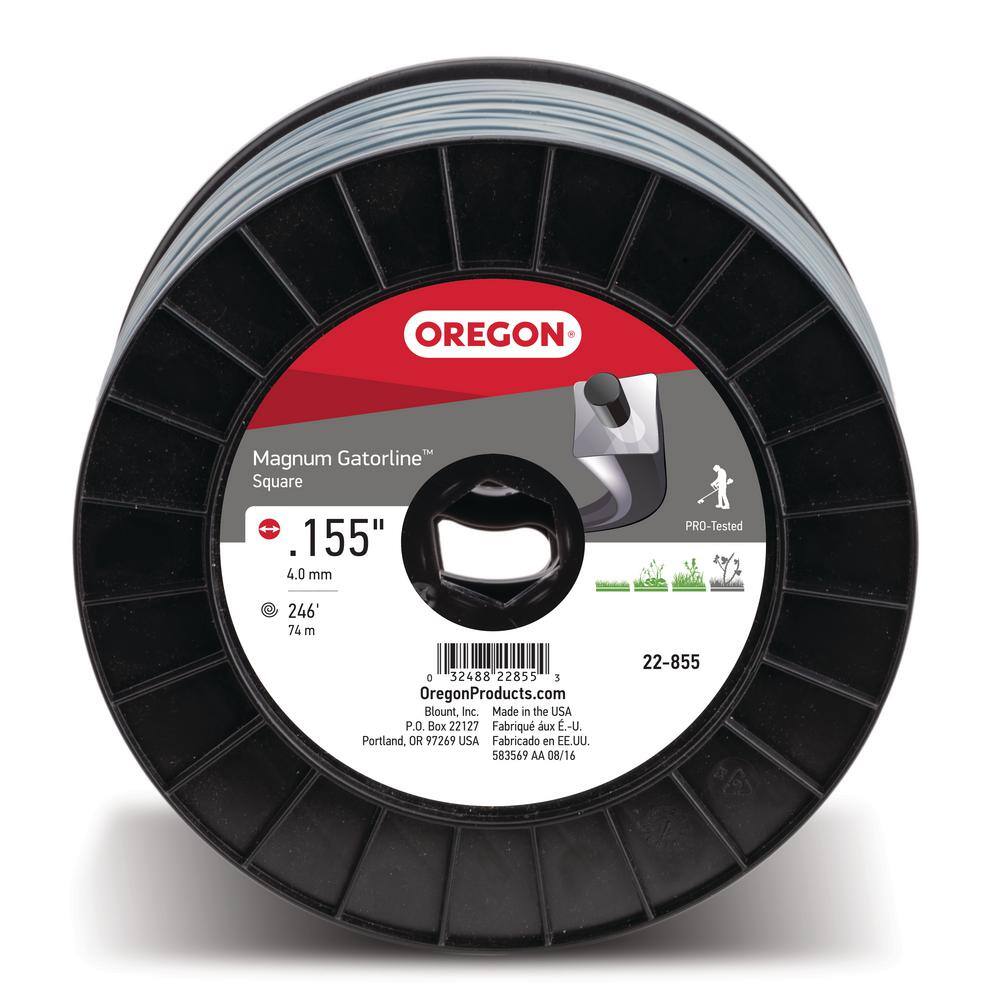 Oregon 0.155 in. Magnum Gatorline Square Trimmer Line 246 ft. Bulk Donut Fits Remington RM1159 and Many Others 22-855 22-855