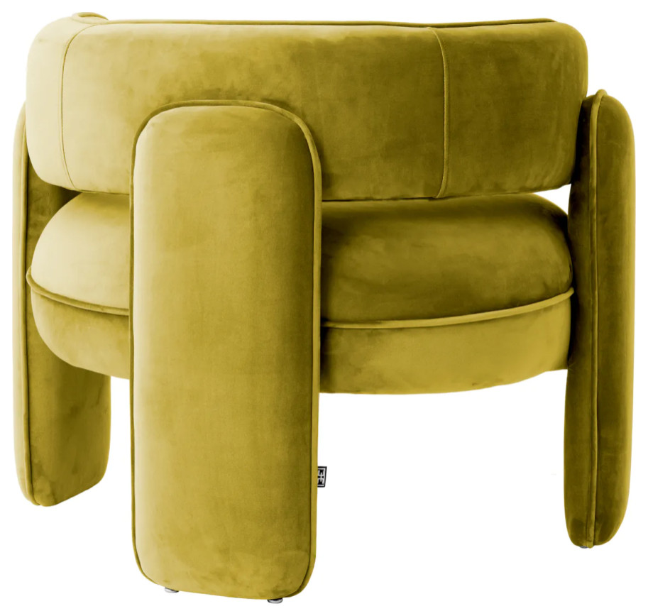 Savona Velvet Accent Chair  Eichholtz Chaplin   Midcentury   Armchairs And Accent Chairs   by Oroa   Distinctive Furniture  Houzz