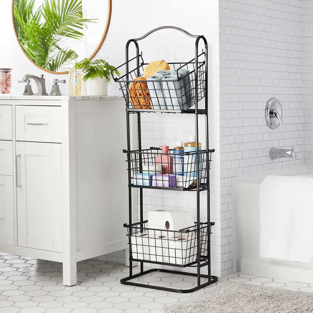 Member's Mark Floor Standing 3-Tier Wire Basket Stand