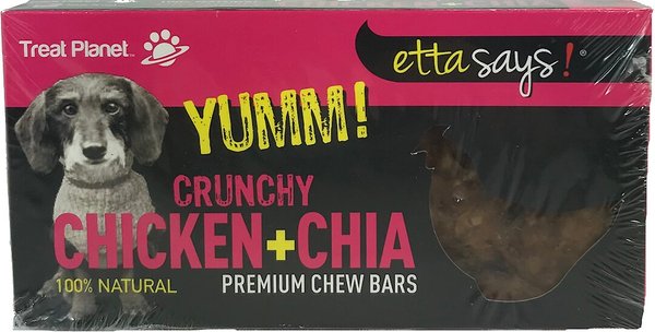 Etta Says! Crunchy Chicken + Chia Chew Bars Dog Treat