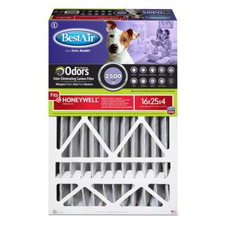 BestAir 16 x 25 x 4 Honeywell FPR 7 Carbon Air Cleaner Filter PFHW1625-11CR