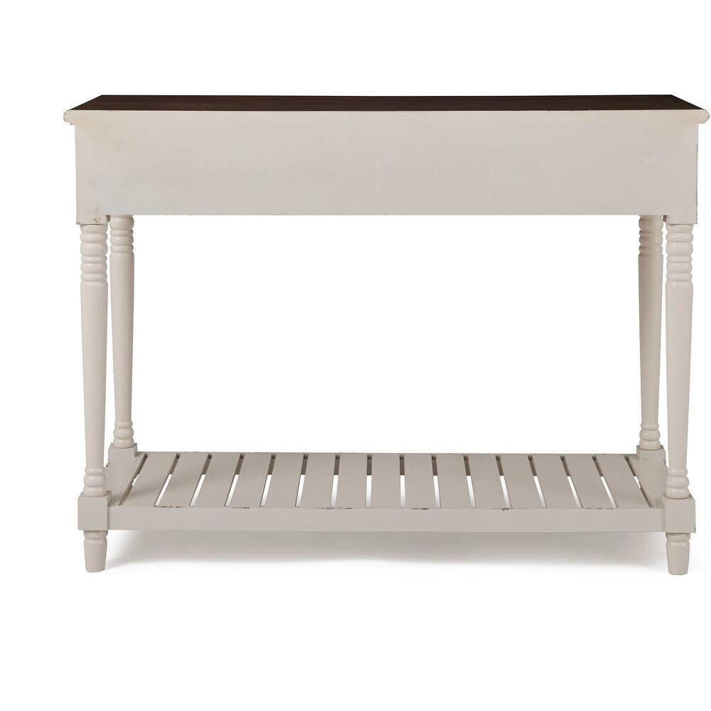 ClickDecor Baker Console Table  Antique White