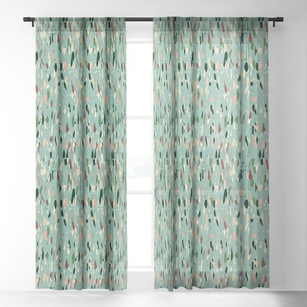 Holli Zollinger Zarah Terrazzo Single Panel Sheer Window Curtain Deny Designs