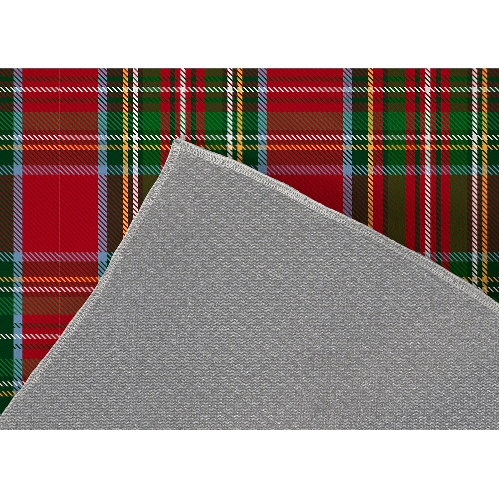 TARTAN CHRISTMAS Outdoor Rug By Terri Ellis