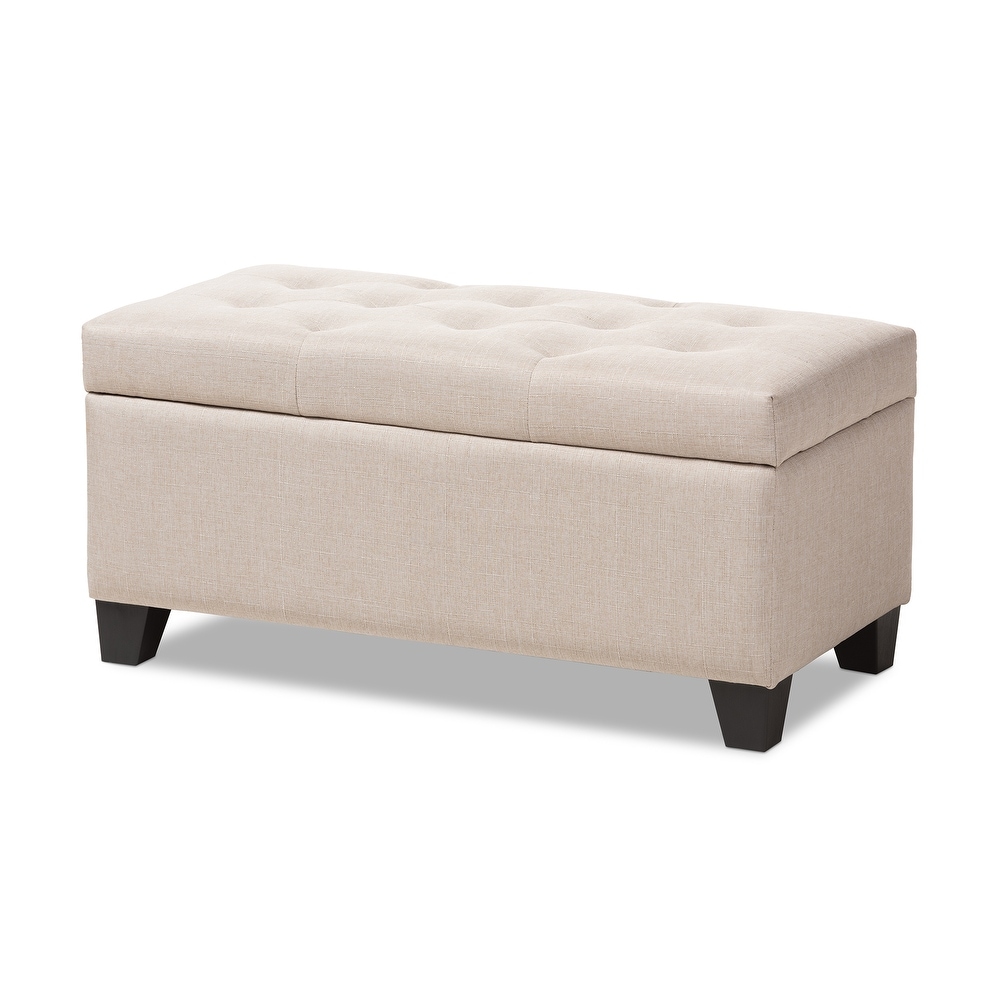 Contemporary Fabric Storage Ottoman by Baxton Studio