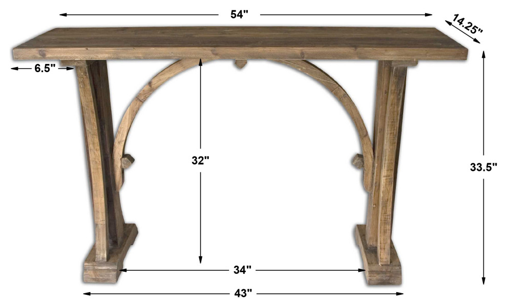 Uttermost Genesis Reclaimed Wood Console Table   Farmhouse   Console Tables   by HedgeApple  Houzz