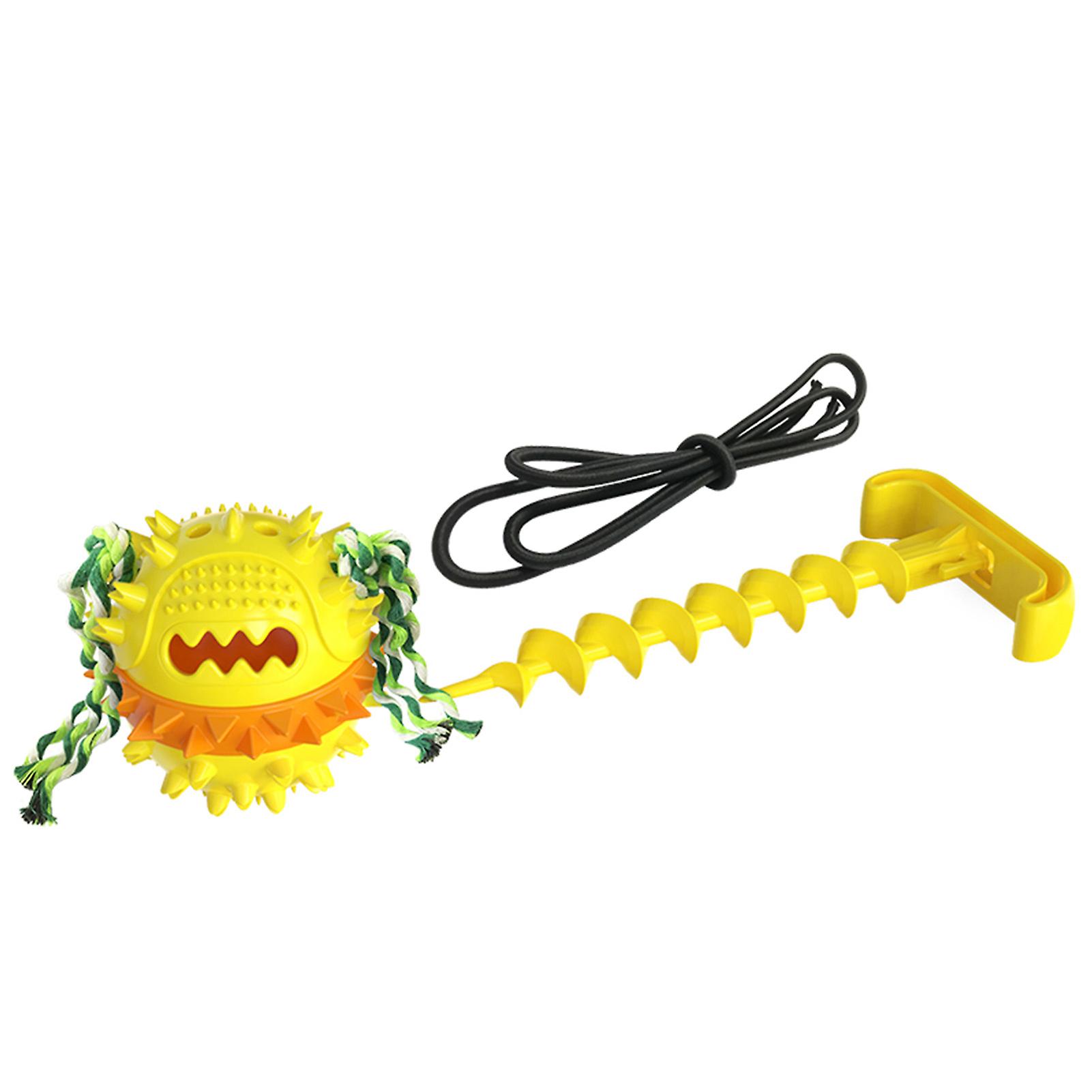 Outdoor Tug Toy War For Dog Molar Bite Squeaky Rope Ball Toy For Teeth Cleaning Interactive Pet And Food Dispensing Features Toy Dog Chew Toys Suitabl