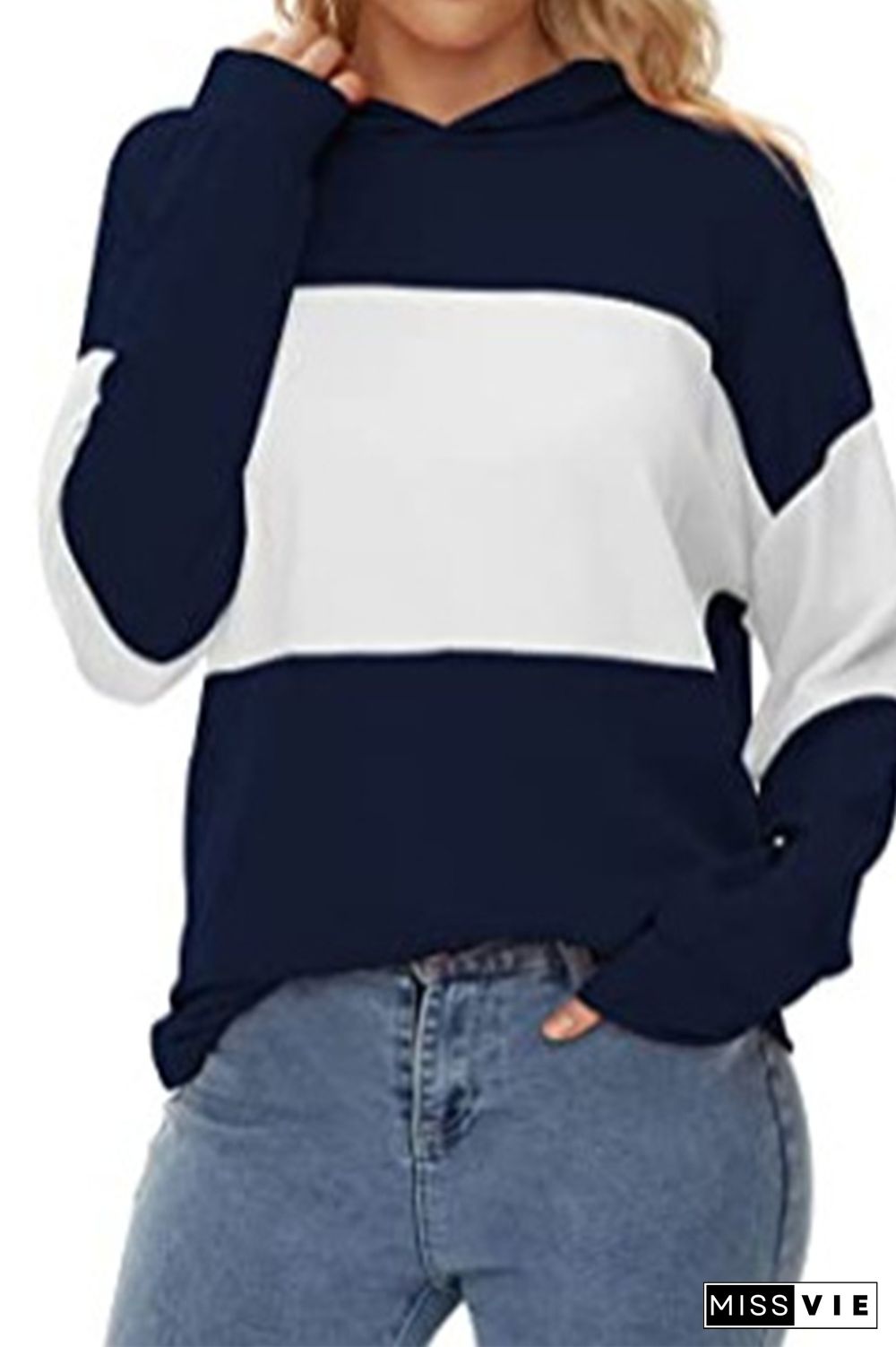 Color Block Hoodies Women Wholesale