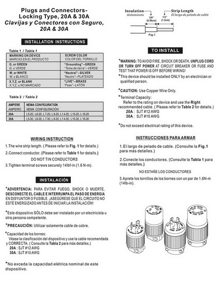 Superior Electric YGA018F Twist Lock Electrical Re...