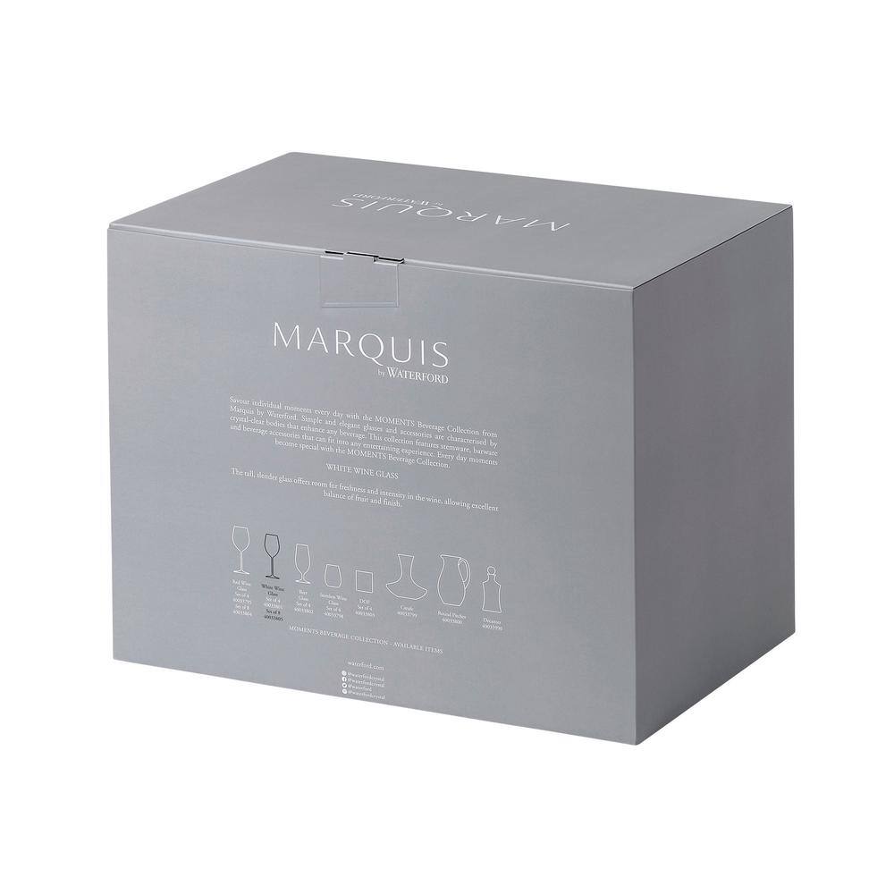 Marquis By Waterford Moments 12.8 fl.oz Crystal White Wine Glasses Set (Set of 8) 40033805