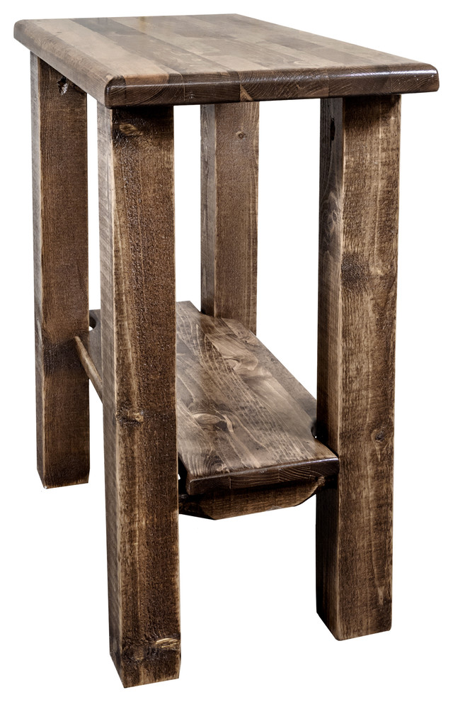 Homestead Chairside Table  Stain  ampLacquer Finish   Rustic   Side Tables And End Tables   by VirVentures  Houzz