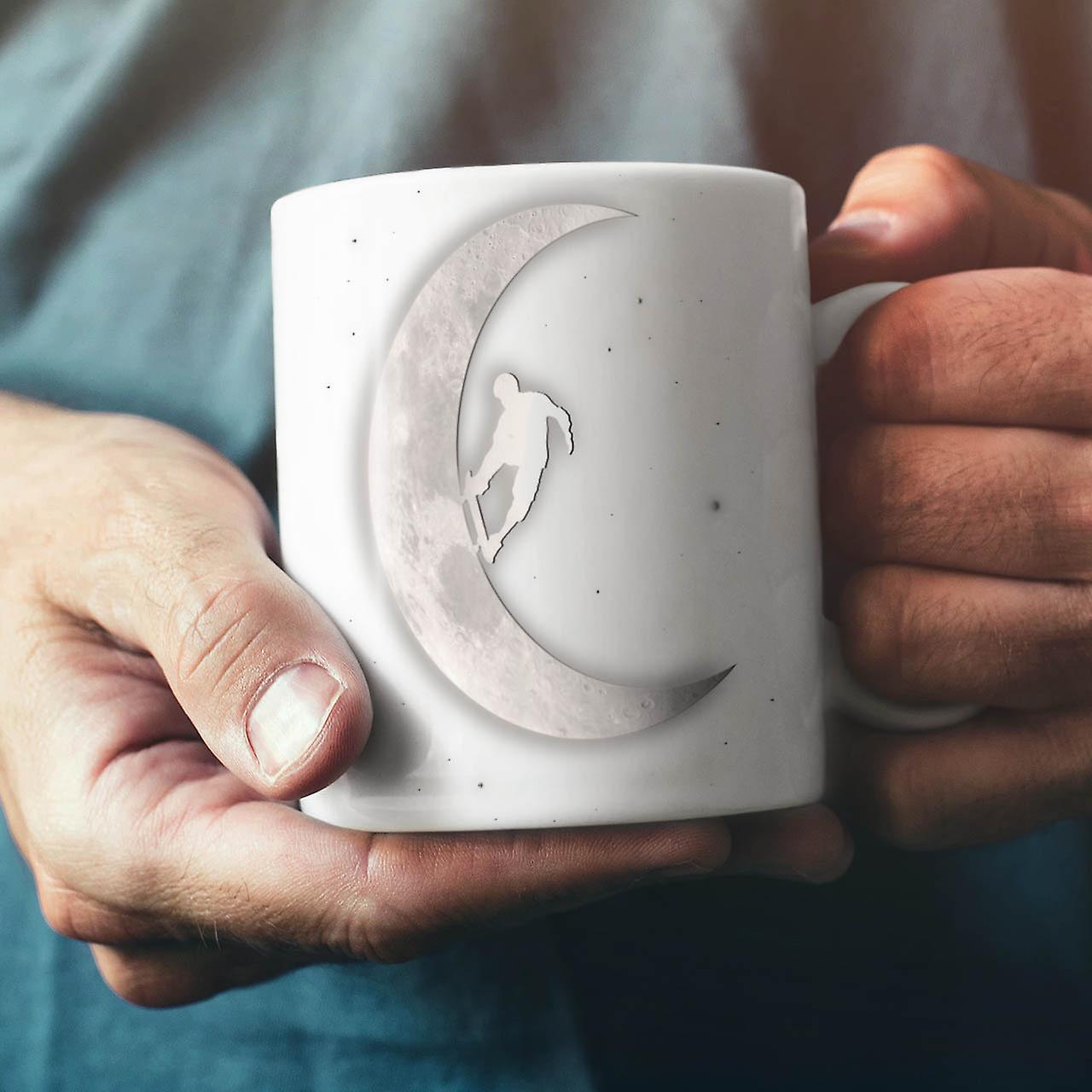 Skateboard On Moon NEW White Tea Coffee Ceramic Mug 11 oz | Wellcoda