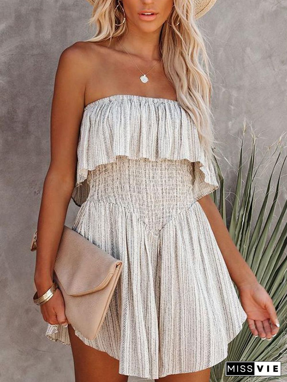 Neverending Summer Smocked Strapless Romper P13538