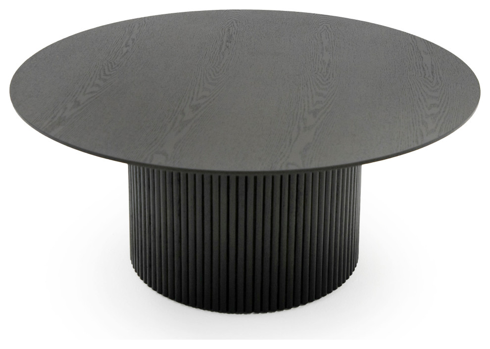 Modrest Rawlins Modern Mid Century Black Ash Round Coffee Table   Midcentury   Coffee Tables   by Vig Furniture Inc.  Houzz