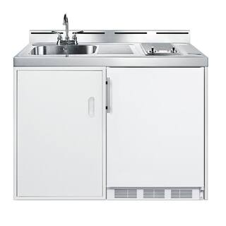 Summit Appliance 48 in. Compact Kitchen in White C48ELGLASSPUMP