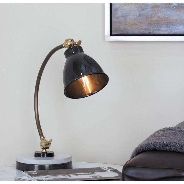 Metal Desk Lamp With Spotlight Shade Black Olivia amp May