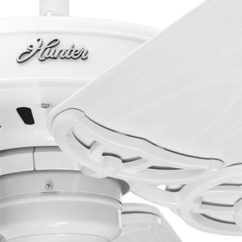 Hunter Bridgeport 52 in IndoorOutdoor White Ceiling Fan with Remote