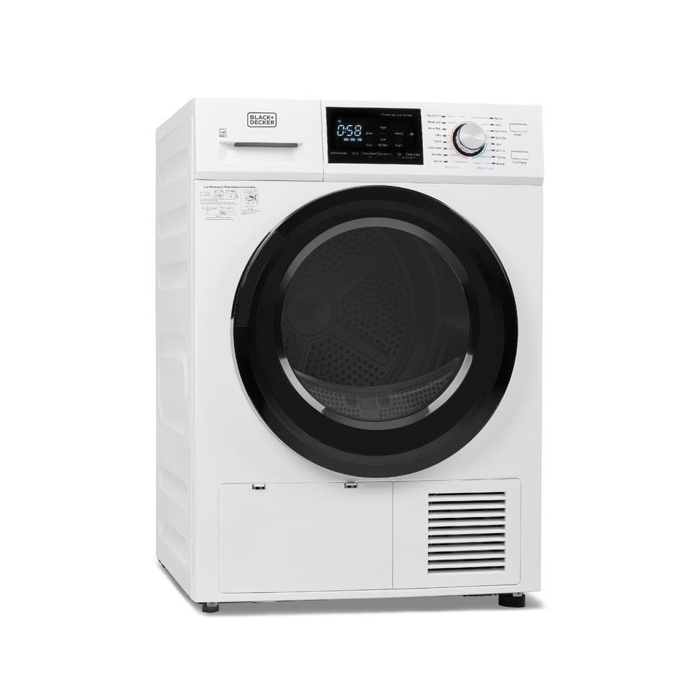 BLACK+DECKER 4.4 cu. ft. 240-Volt Ventless Electric Dryer with Heat Pump in White BDFH44M