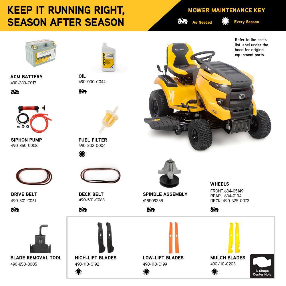 Cub Cadet XT1 Enduro LT 46 in. 23 HP V-Twin Kohler 7000 Series Engine Hydrostatic Drive Gas Riding Lawn Tractor LT46