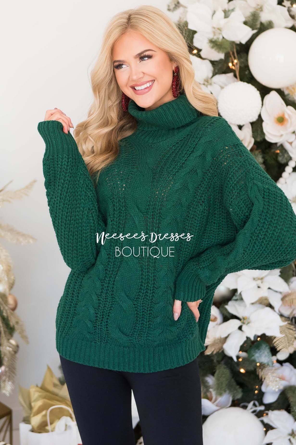 Blessed Heart Cable Knit Sweater